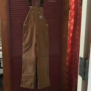 Carhartt insulated bib overalls EUC